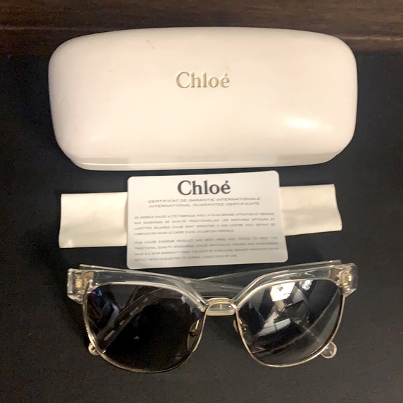 Chloe Clear Frame Designer Sunglasses & Case CH0248OA Eyeglasses - Chloé Authorized Retailer | coolframes  main image 4